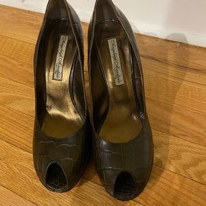 Angeleigh Anastasio Italy Alligator Print Heels